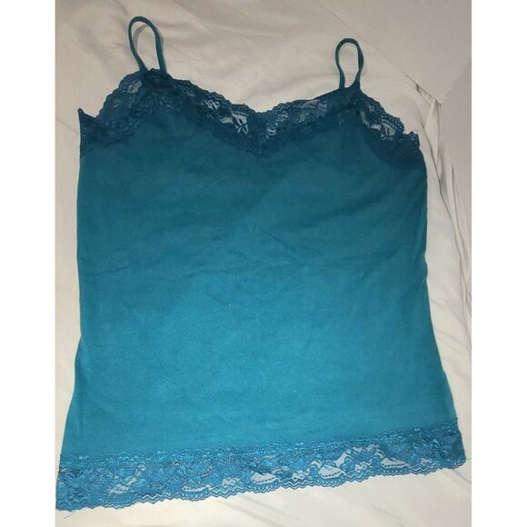 Y2K Van Heusen Womens Medium Tank Top 3-Pack Lace Neck Cami Spaghetti Strap - Picture 8 of 13